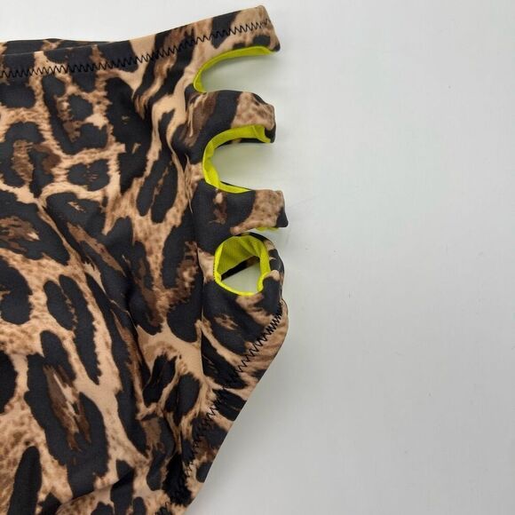 Bar III Beach Cheetah High-Rise Bikini Bottoms Brown Print XS - Picture 8 of 11